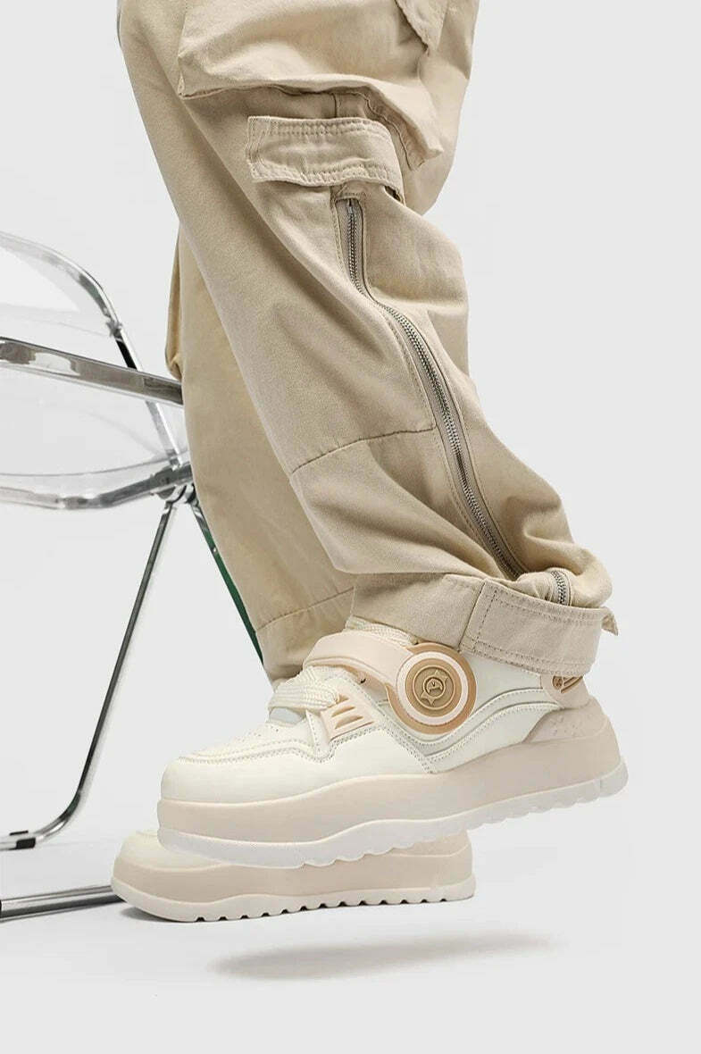 Y2K Aesthetic Chunky 'Headphones' Sneakers - Retro Coquette Style Women's Fashion