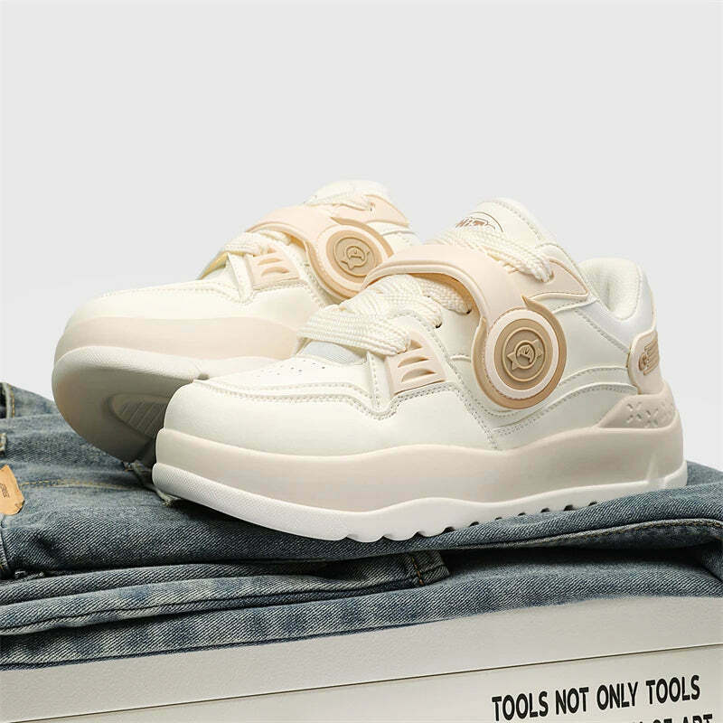 Y2K Aesthetic Chunky 'Headphones' Sneakers - Retro Coquette Style Women's Fashion
