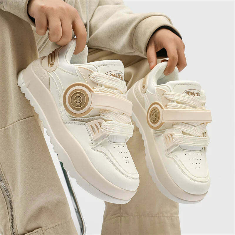 Y2K Aesthetic Chunky 'Headphones' Sneakers - Retro Coquette Style Women's Fashion