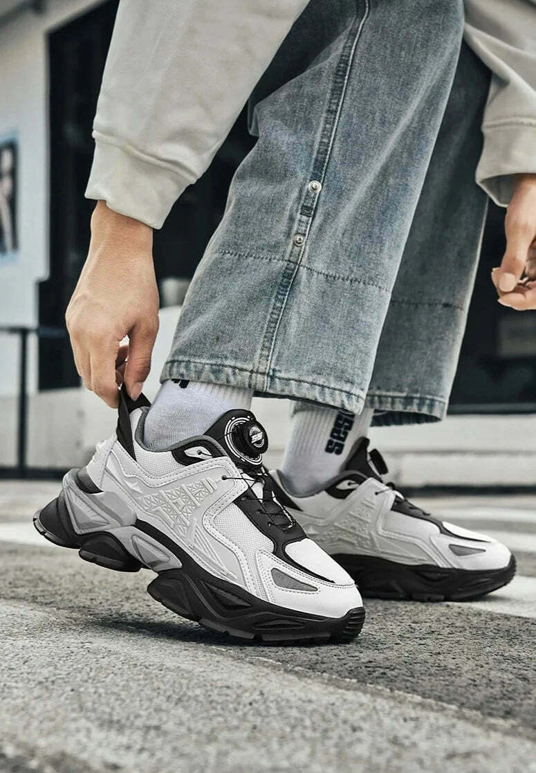 Y2K Aesthetic Chunky Sole Sneakers - Coquette, Grunge, Pastel Goth