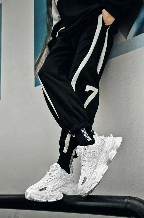 Y2K Aesthetic Chunky Sole Sneakers - Coquette, Grunge, Pastel Goth