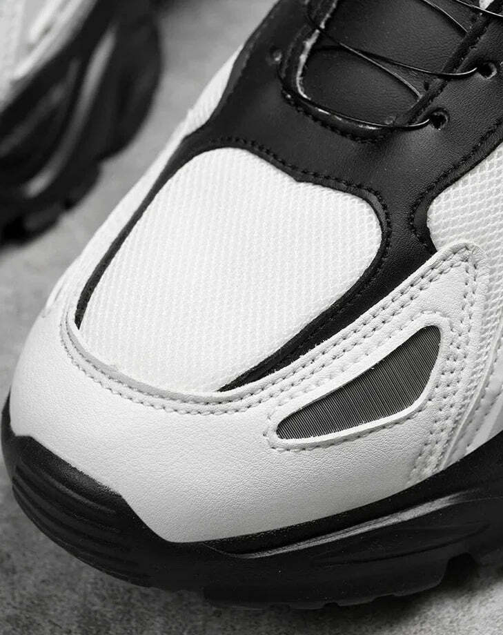 Y2K Aesthetic Chunky Sole Sneakers - Coquette, Grunge, Pastel Goth