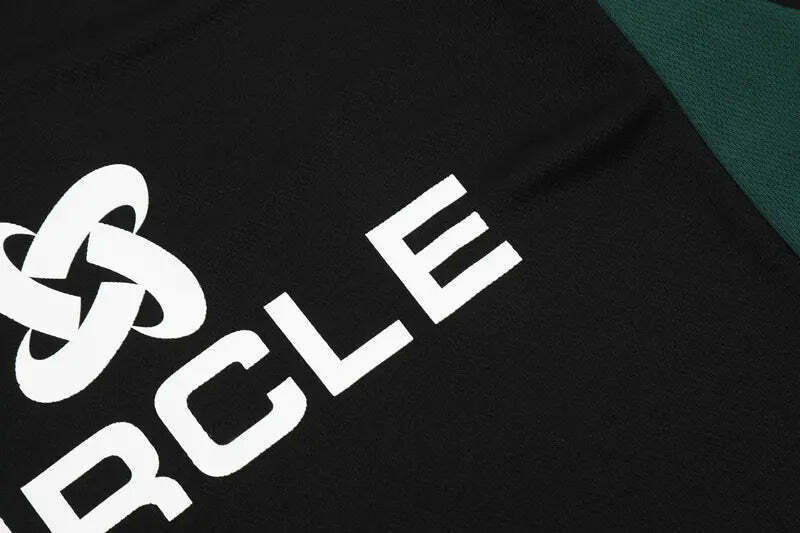 Y2K Aesthetic Circle Sports Polo Tee for Women - Coquette Grunge Style with Pastel Goth Vibes
