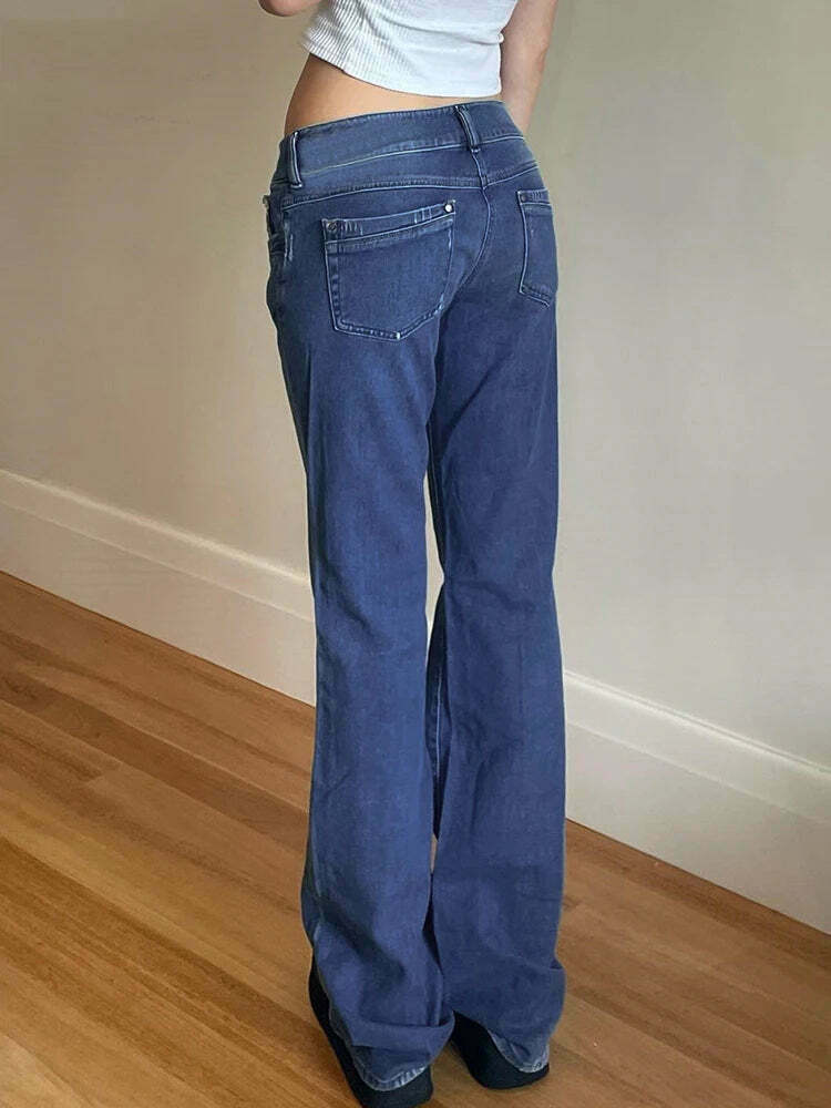 Y2K Aesthetic City Sculpt Boot Cut Jeans for Women - Coquette & Grunge Style Fashion