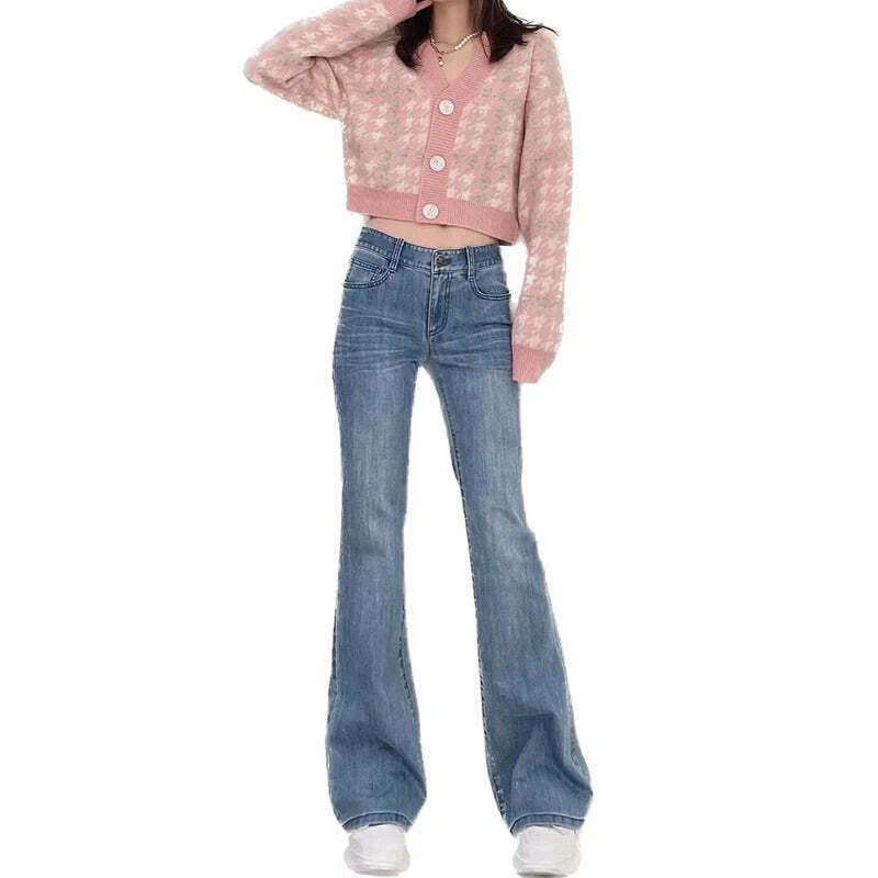 Y2K Aesthetic City Sculpt Boot Cut Jeans for Women - Coquette & Grunge Style Fashion