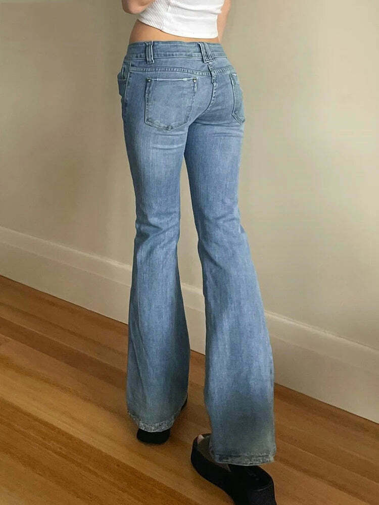 Y2K Aesthetic City Sculpt Boot Cut Jeans for Women - Coquette & Grunge Style Fashion