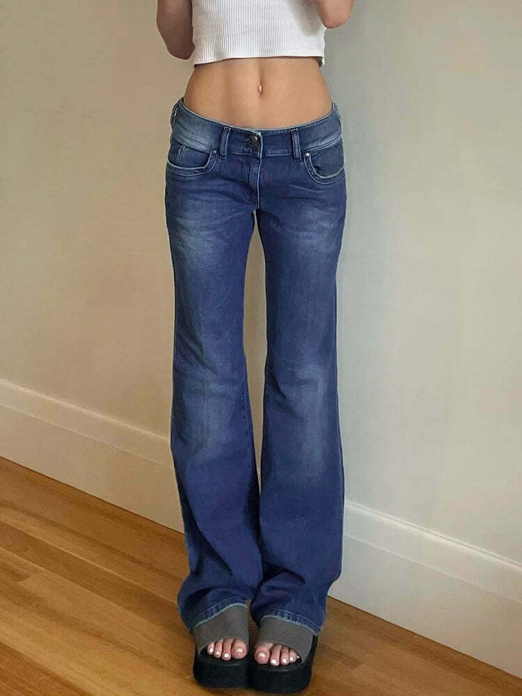 Y2K Aesthetic City Sculpt Boot Cut Jeans for Women - Coquette & Grunge Style Fashion