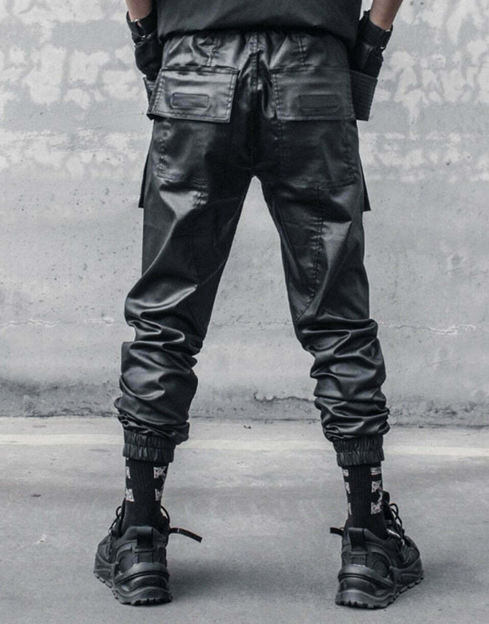 Y2K Aesthetic Coated Cargo Skirt for Women - Grunge Style Fashion with a Coquette Twist