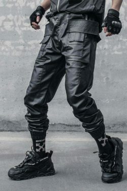 Y2K Aesthetic Coated Cargo Skirt for Women - Grunge Style Fashion with a Coquette Twist