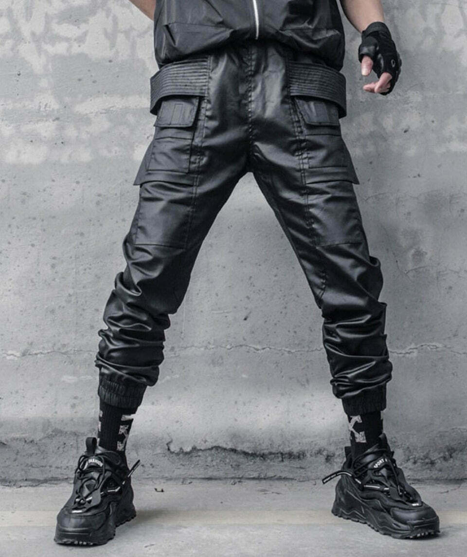 Y2K Aesthetic Coated Cargo Skirt for Women - Grunge Style Fashion with a Coquette Twist