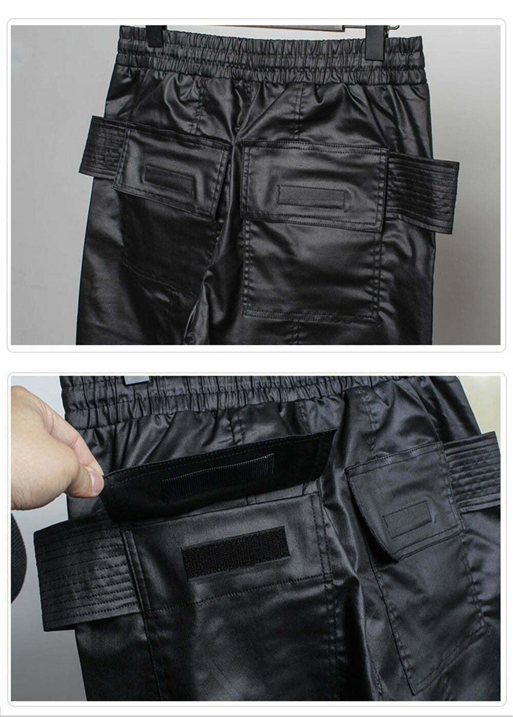 Y2K Aesthetic Coated Cargo Skirt for Women - Grunge Style Fashion with a Coquette Twist
