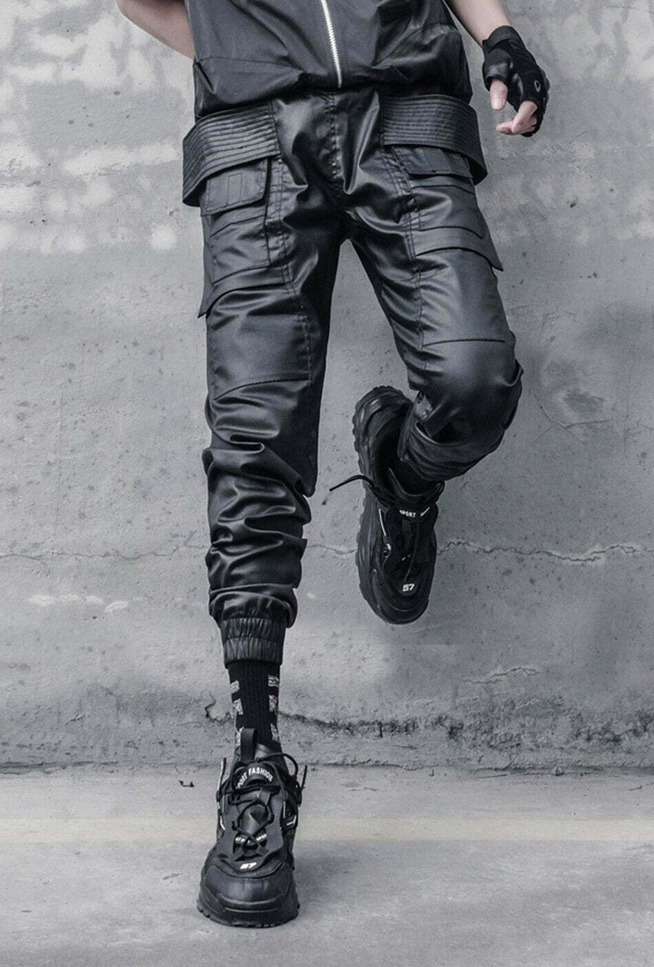 Y2K Aesthetic Coated Cargo Skirt for Women - Grunge Style Fashion with a Coquette Twist