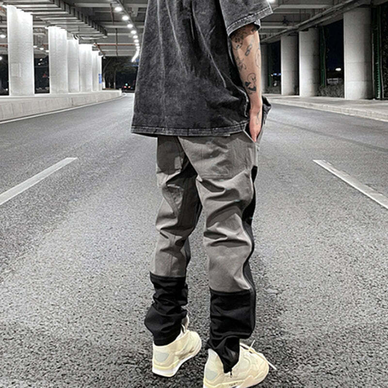 Y2K Aesthetic Color Block Cargo Skirt - Coquette & Grunge Style Women's Fashion