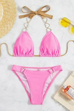 Y2K Aesthetic Coquette Backless Bikini - Sexy Love Jewelry for Women
