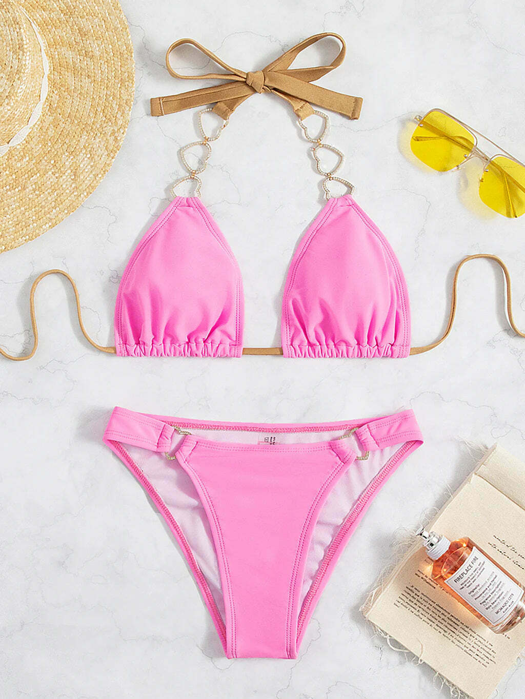 Y2K Aesthetic Coquette Backless Bikini - Sexy Love Jewelry for Women