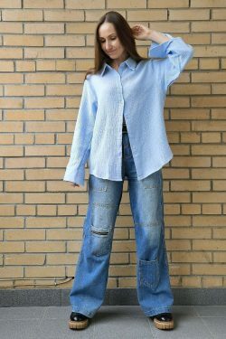Y2K Aesthetic Coquette Loose Shirt - Grunge Style Cargo Skirt & Pastel Goth Fashion