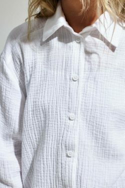 Y2K Aesthetic Coquette Loose Shirt - Grunge Style Cargo Skirt & Pastel Goth Fashion