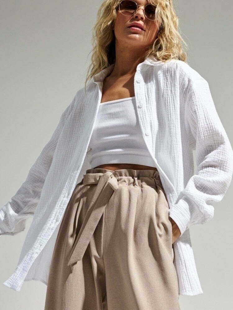 Y2K Aesthetic Coquette Loose Shirt - Grunge Style Cargo Skirt & Pastel Goth Fashion