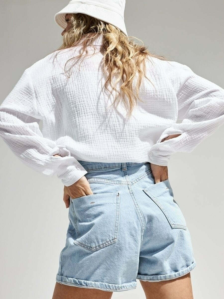 Y2K Aesthetic Coquette Loose Shirt - Grunge Style Cargo Skirt & Pastel Goth Fashion