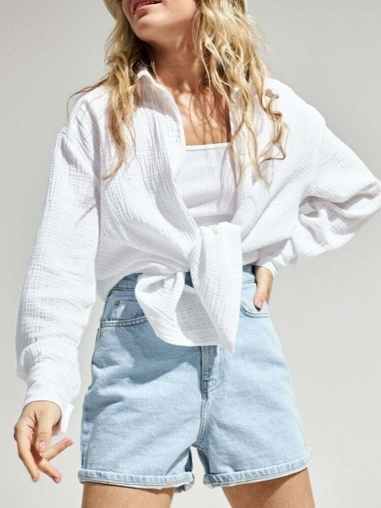 Y2K Aesthetic Coquette Loose Shirt - Grunge Style Cargo Skirt & Pastel Goth Fashion