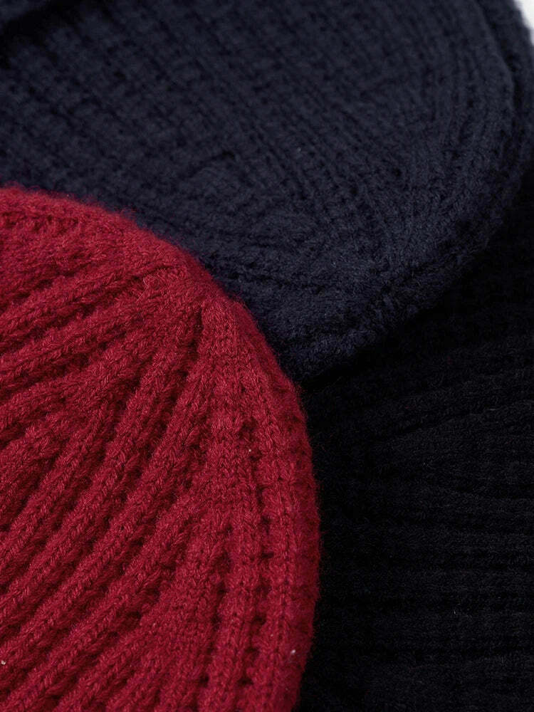 Y2K Aesthetic Coquette Style Beanie Hat for Women - Grunge, Pastel Goth, and Old Money Fashion