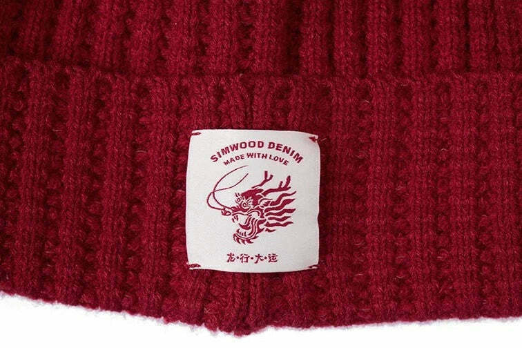 Y2K Aesthetic Coquette Style Beanie Hat for Women - Grunge, Pastel Goth, and Old Money Fashion