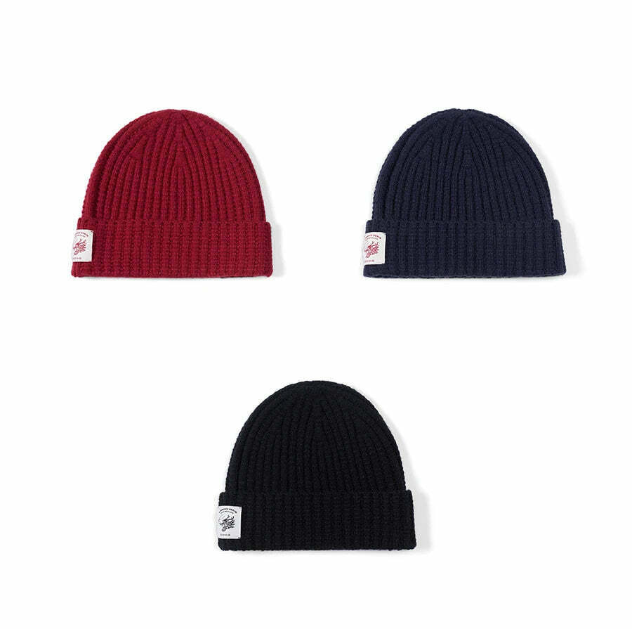 Y2K Aesthetic Coquette Style Beanie Hat for Women - Grunge, Pastel Goth, and Old Money Fashion