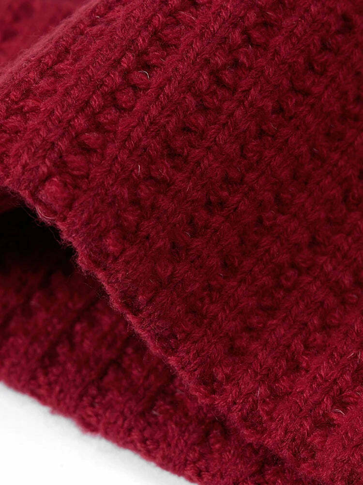 Y2K Aesthetic Coquette Style Beanie Hat for Women - Grunge, Pastel Goth, and Old Money Fashion