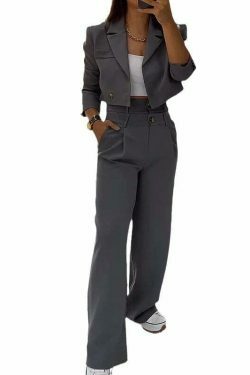 Y2K Aesthetic Coquette Style Cargo Skirt & Pant Suit Set - Grunge Fashion Women's Outfit