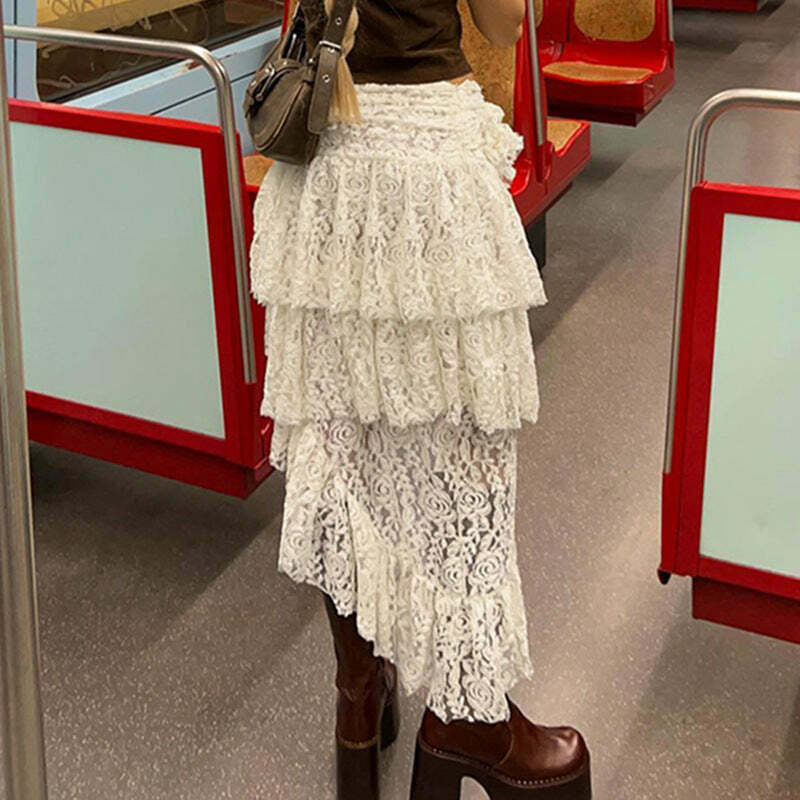 Y2K Aesthetic Coquette Style Cargo Skirt - Grunge Fashion Asymmetrical Short Skirt