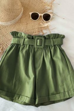 Y2K Aesthetic Coquette Style Cargo Skirt - Grunge Fashion Women's Elegant Cotton Shorts