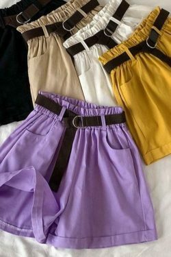 Y2K Aesthetic Coquette Style Cargo Skirt - Grunge Fashion Women's Elegant Cotton Shorts