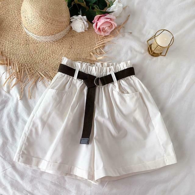 Y2K Aesthetic Coquette Style Cargo Skirt - Grunge Fashion Women's Elegant Cotton Shorts