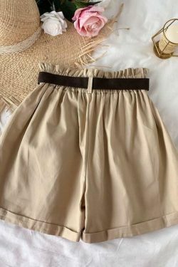 Y2K Aesthetic Coquette Style Cargo Skirt - Grunge Fashion Women's Elegant Cotton Shorts