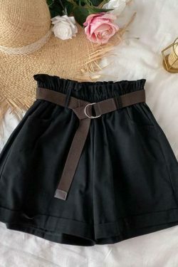 Y2K Aesthetic Coquette Style Cargo Skirt - Grunge Fashion Women's Elegant Cotton Shorts