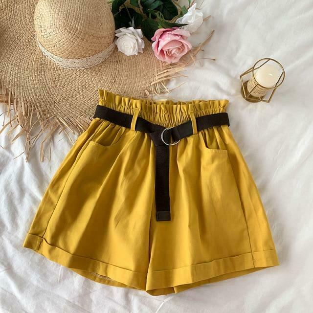 Y2K Aesthetic Coquette Style Cargo Skirt - Grunge Fashion Women's Elegant Cotton Shorts