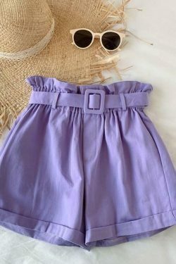 Y2K Aesthetic Coquette Style Cargo Skirt - Grunge Fashion Women's Elegant Cotton Shorts