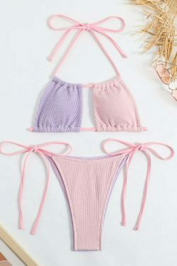 Y2K Aesthetic Coquette Style Cargo Skirt - Sexy Pink Purple Swimwear