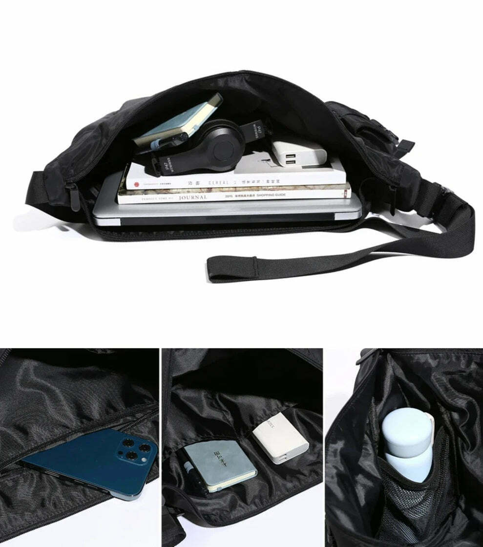 Y2K Aesthetic Coquette Style Cargo Skirt Messenger Bag for Women - Water-Resistant & Fashionable