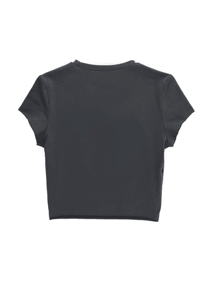 Y2K Aesthetic Coquette Style Cute Crop Top for Women - Grunge Fashion with Pastel Goth Vibes