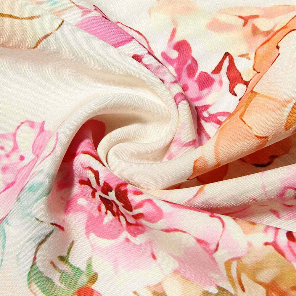 Y2K Aesthetic Coquette Style Floral Midi Dress for Women - Vintage Inspired Fashion