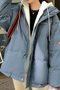 Y2K Aesthetic Coquette Style Grunge Fashion Puffer Jacket