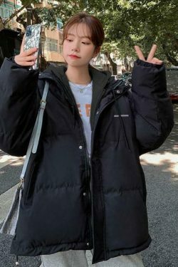 Y2K Aesthetic Coquette Style Grunge Fashion Puffer Jacket