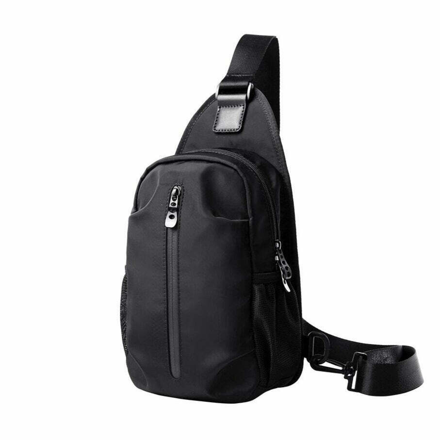Y2K Aesthetic Coquette Style Grunge Hoodie Cargo Skirt Pastel Goth Fashion Water Resistant Sling Bag