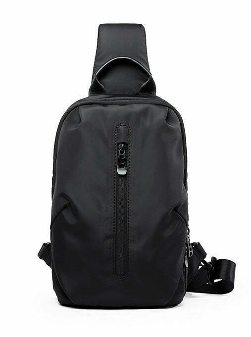 Y2K Aesthetic Coquette Style Grunge Hoodie Cargo Skirt Pastel Goth Fashion Water Resistant Sling Bag