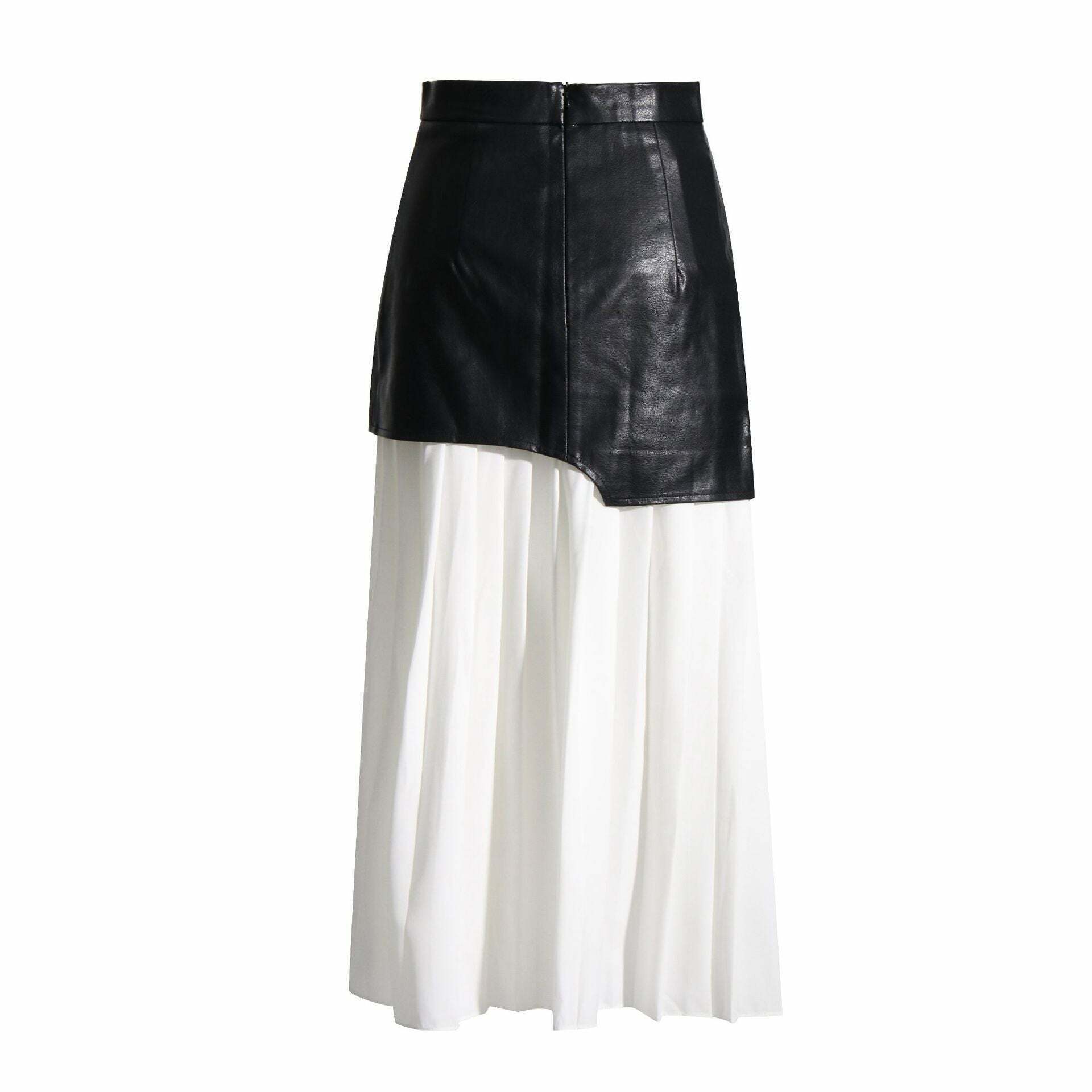 Y2K Aesthetic Coquette Style Pleated Skirt - Grunge Goth Fashion Cargo Skirt
