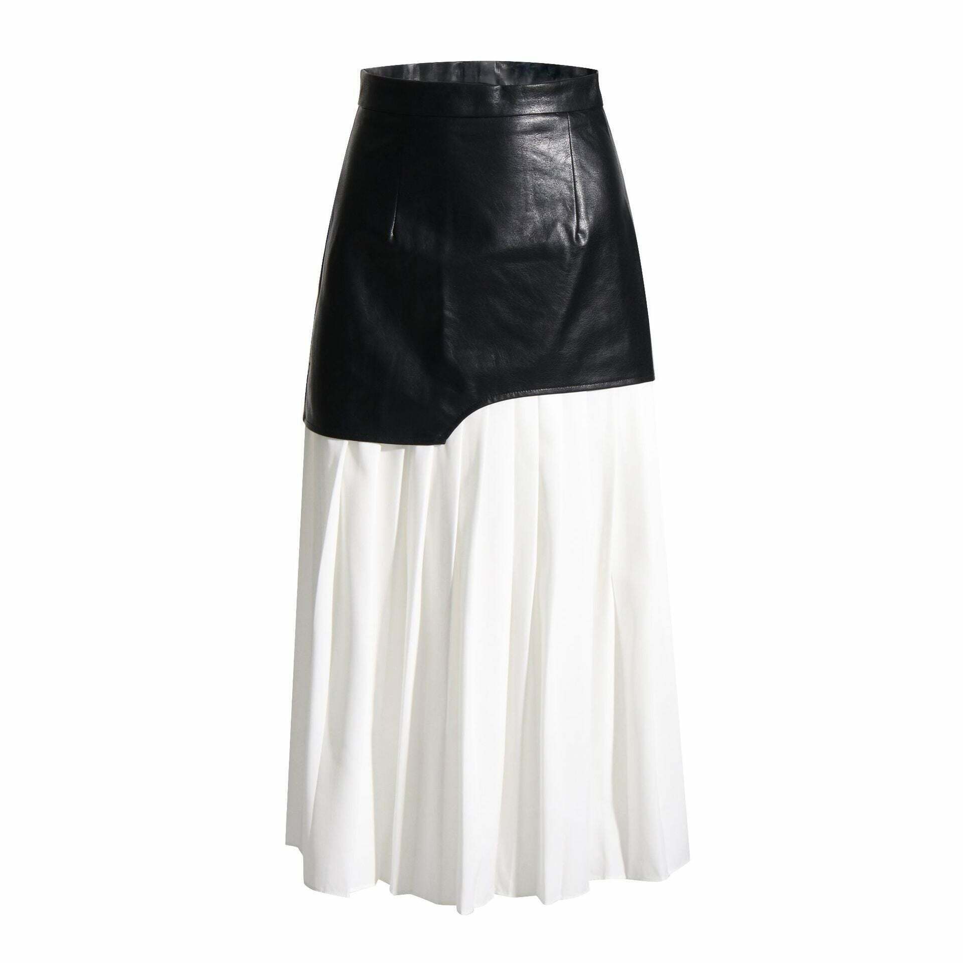 Y2K Aesthetic Coquette Style Pleated Skirt - Grunge Goth Fashion Cargo Skirt