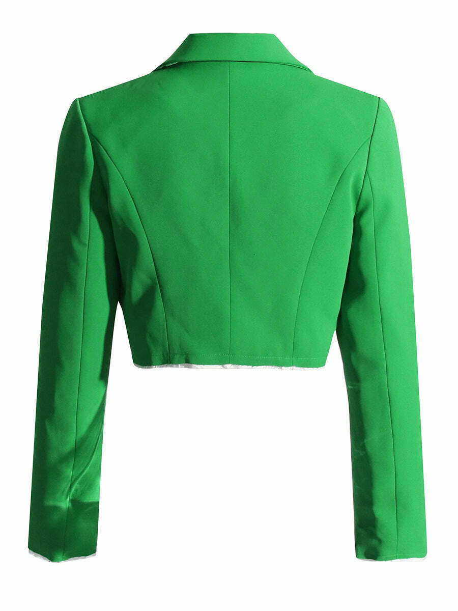 Y2K Aesthetic Coquette Style Short Jacket and Pants Suit for Women - Grunge Fashion Outfit