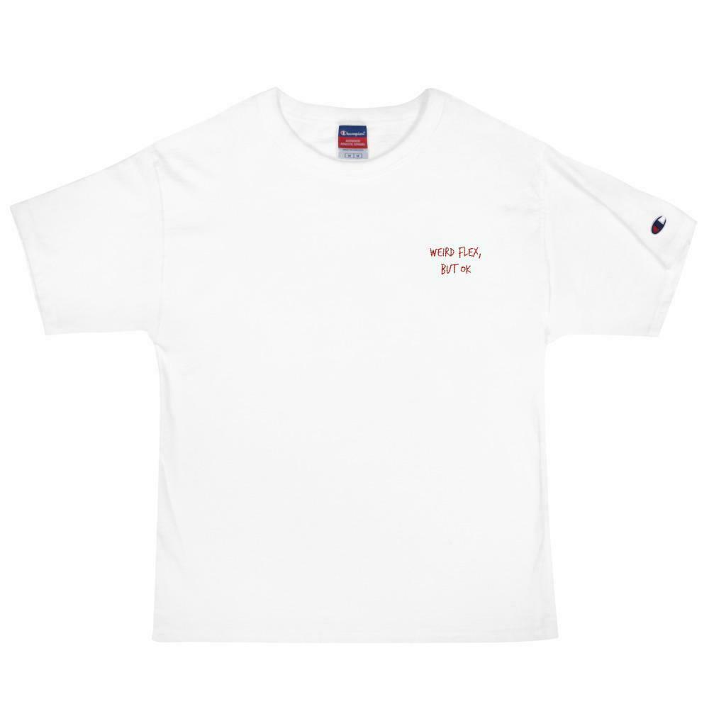 Y2K Aesthetic Coquette Style Weird Flex T-Shirt by AFFICIAL x CHAMPION