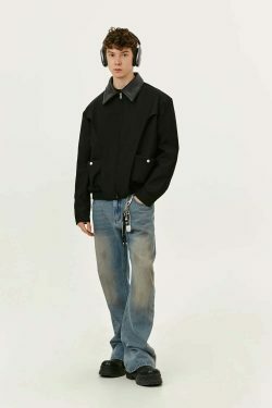 Y2K Aesthetic Coquette Style Zip-Up Jacket - Grunge Fashion with Pastel Goth Vibes
